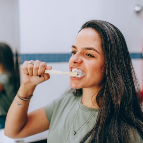 brushing women